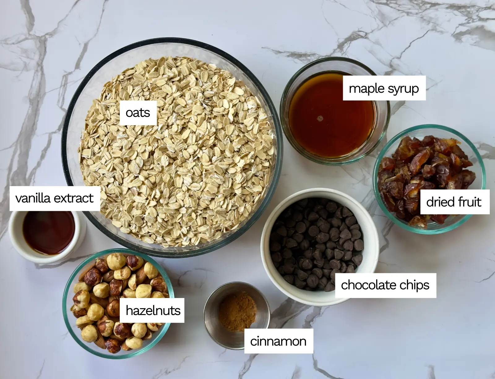 granola ingredients, homemade granola ingredients, granola recipe ingredients, homemade granola recipe ingredients, chocolate granola ingredients, chocolate granola recipe ingredients